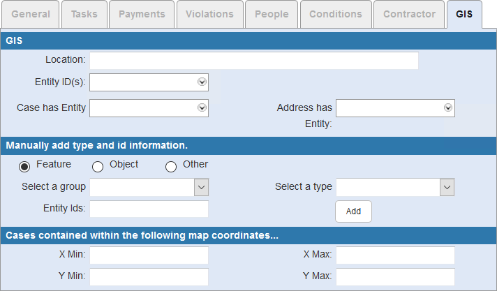 Search by GIS Fields