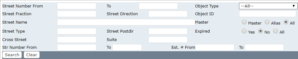 Address Query Panel