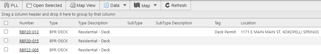 Case Type Search Results